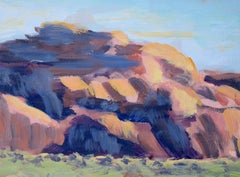 "Touring Monument Valley" - Desert Plein Aire Landscape in Acrylic on Masonite