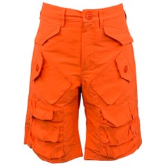 NICK WOOSTER x PAUL & SHARK Size 32 Neon Orange Polyethylene / Nylon Shorts