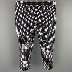 NICK WOOSTER x PAUL SHARK Size 34 Black & White Polka Dot Cropped Casual Pants