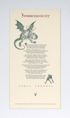 Poesia "Jabberwocky" di Lewis Carroll con incisioni, disegnata da Nick Zachreson