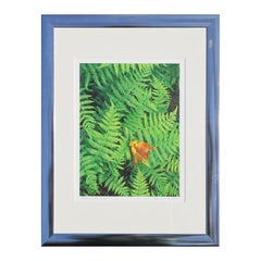"Ferns and Leaf" Contemporary Nature Color Photograph