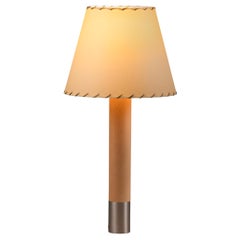 Lampada da tavolo Básica M1 in nichel e beige di Santiago Roqueta, Santa & Cole
