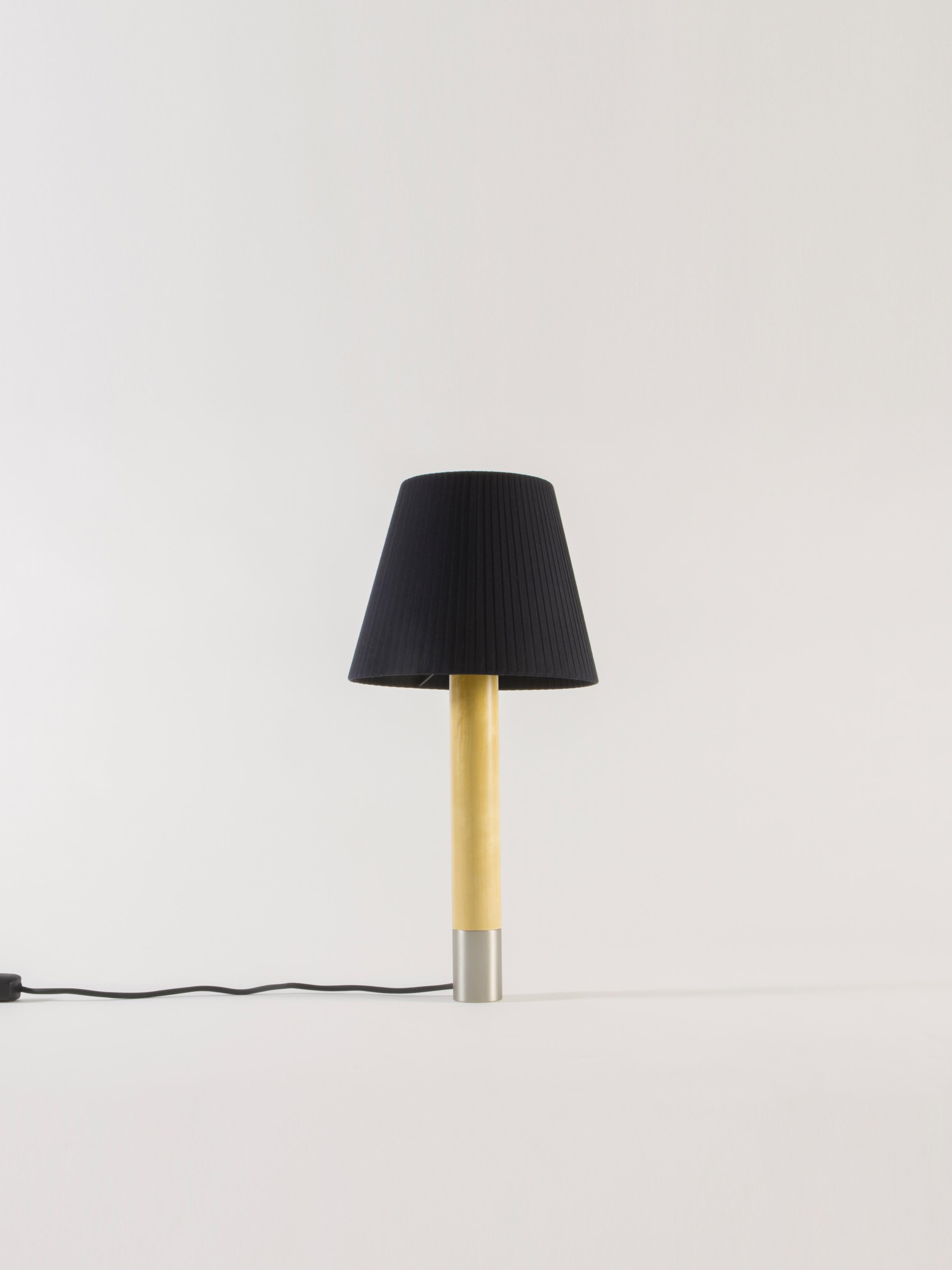 Contemporary Nickel and Black Básica M1 Table Lamp by Santiago Roqueta, Santa & Cole For Sale