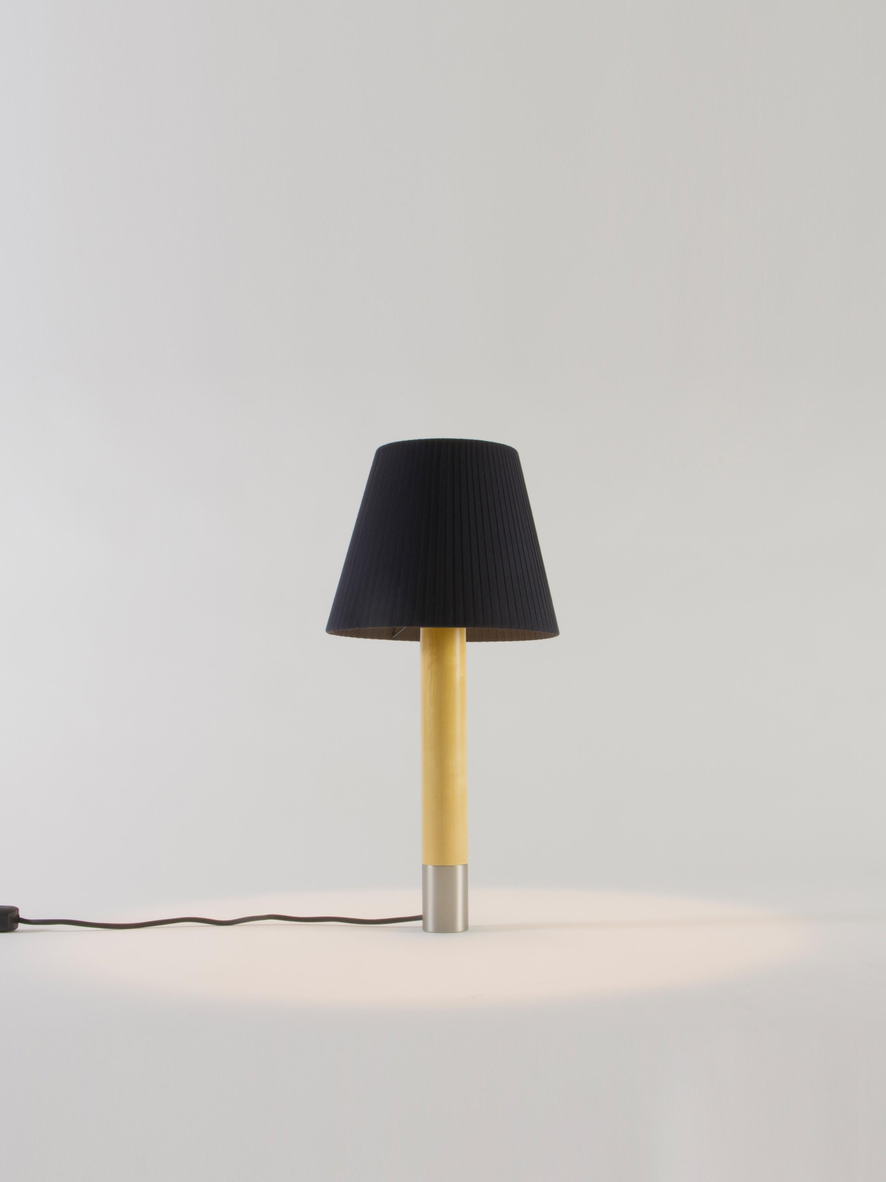 Nickel and Black Básica M1 Table Lamp by Santiago Roqueta, Santa & Cole For Sale 1