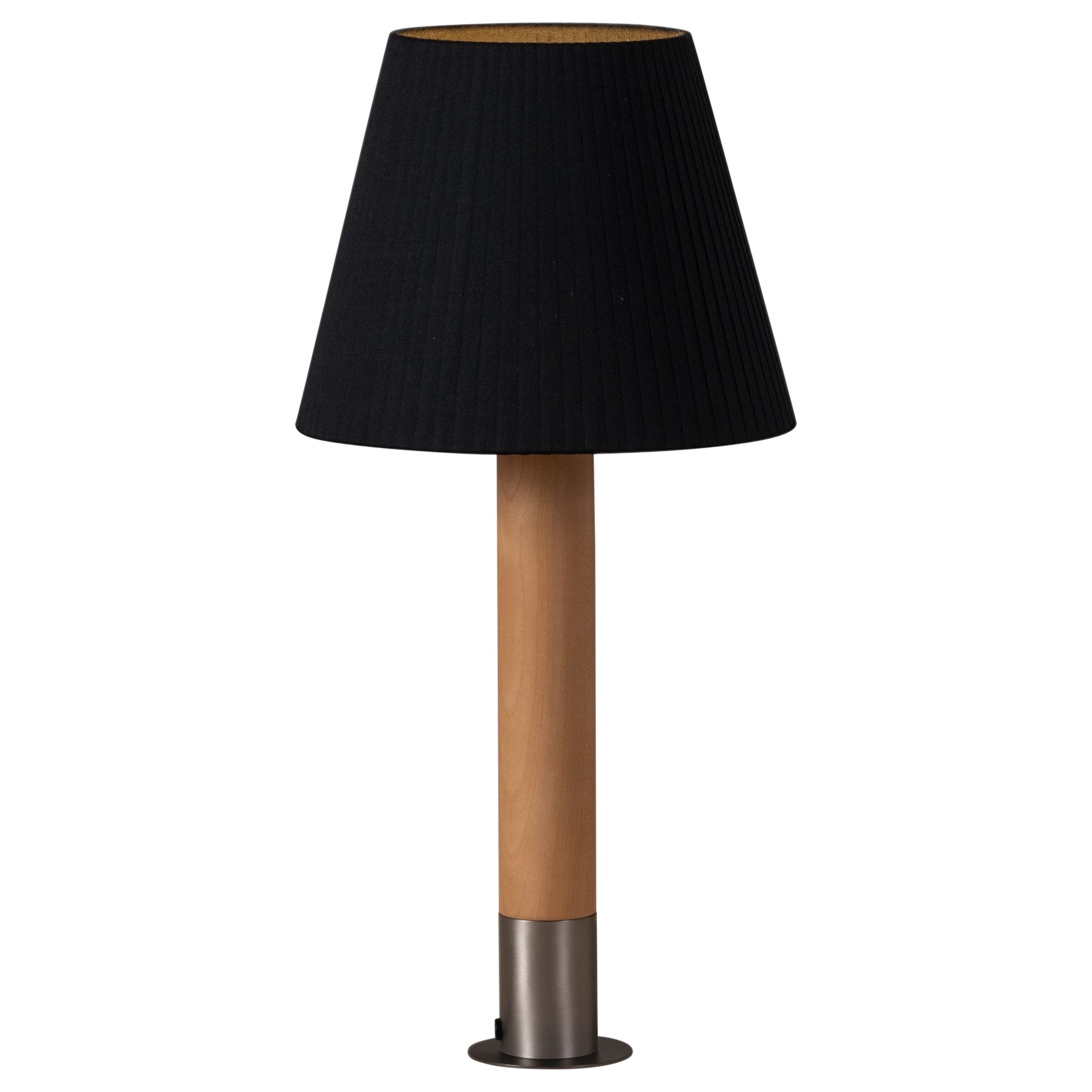 Nickel and Black Básica M1 Table Lamp by Santiago Roqueta, Santa & Cole For Sale