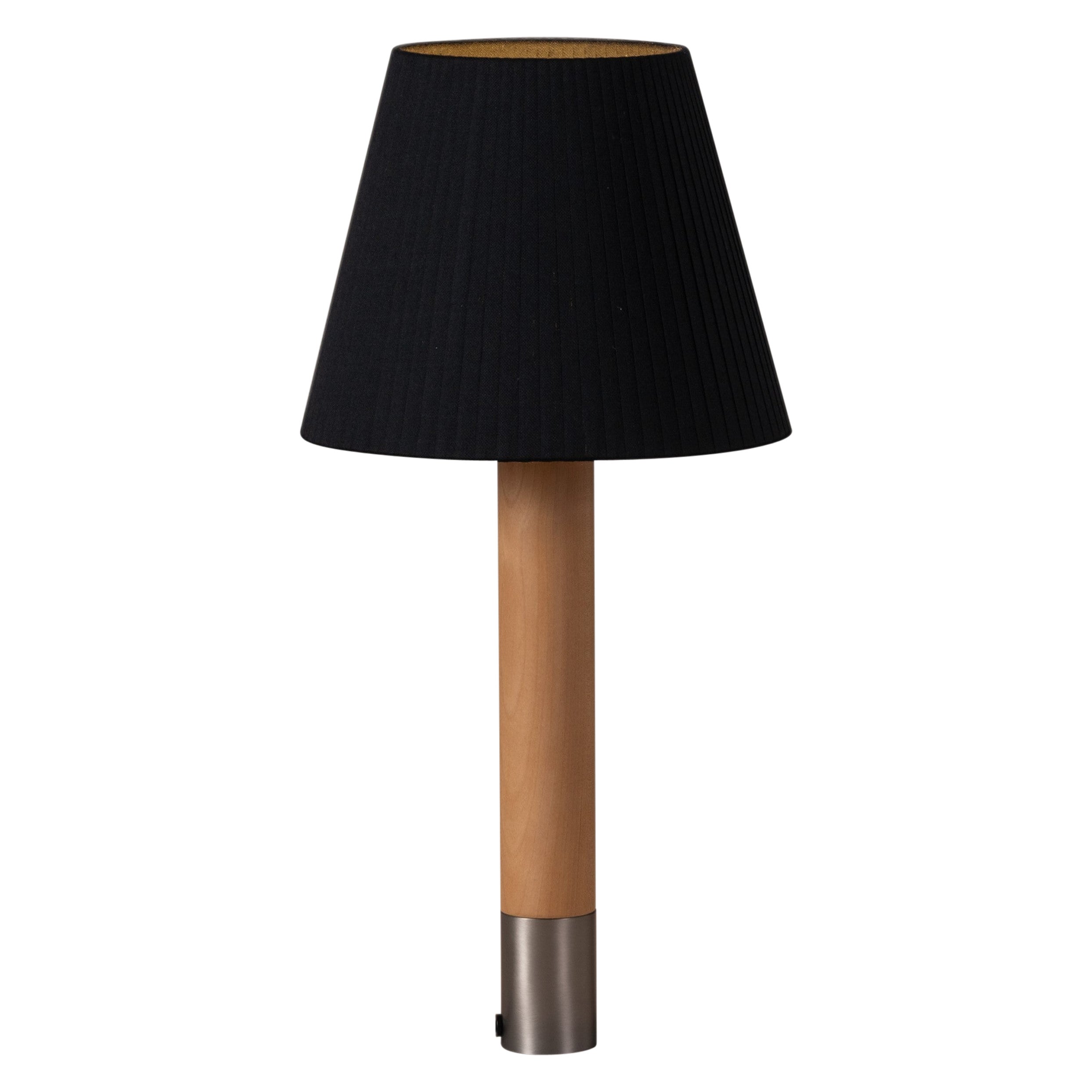 Nickel and Black Básica M1 Table Lamp by Santiago Roqueta, Santa & Cole For Sale