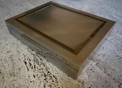 Nickel and brass camphor wood lined box. c.1970’s