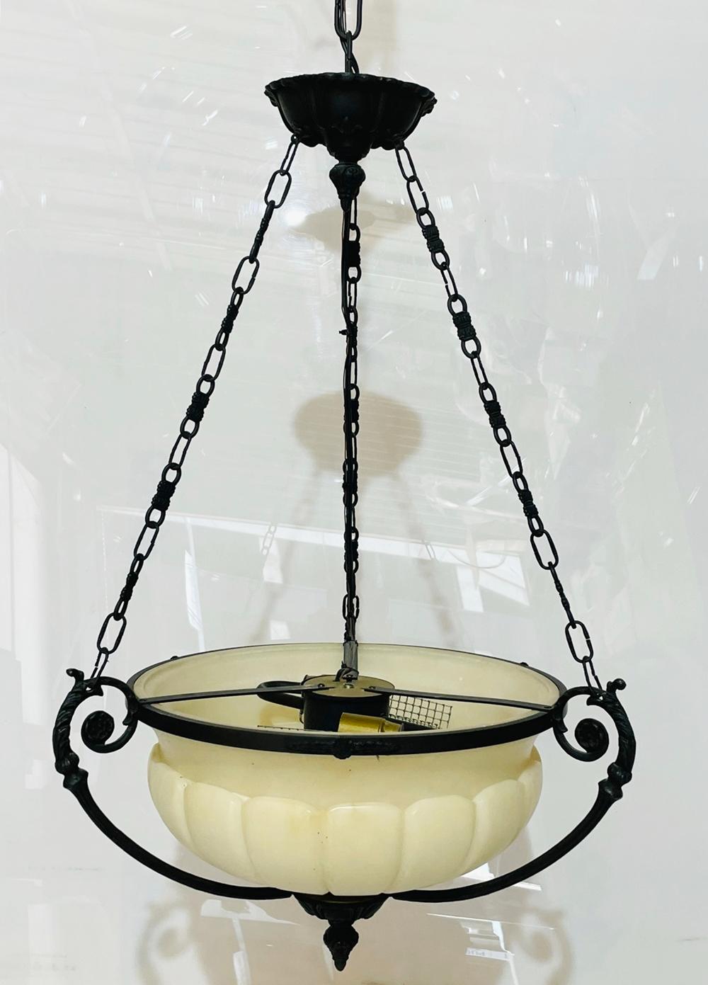 spanish alabaster chandelier
