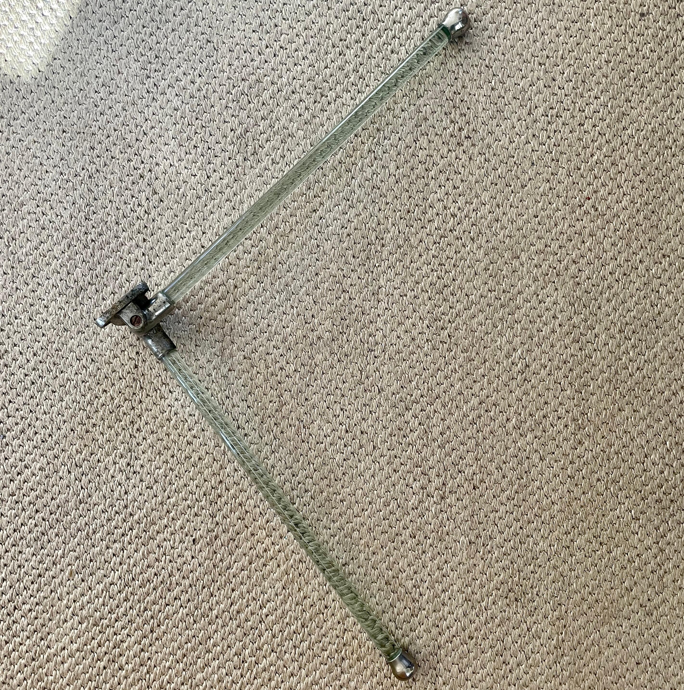 Nickel and Glass  Towel Holder In Good Condition For Sale In New York, NY