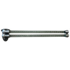 Nickel and Glass  Towel Holder