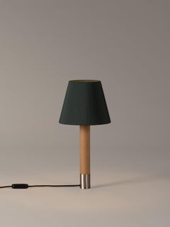 Nickel and Green Básica M1 Table Lamp by Santiago Roqueta, Santa & Cole