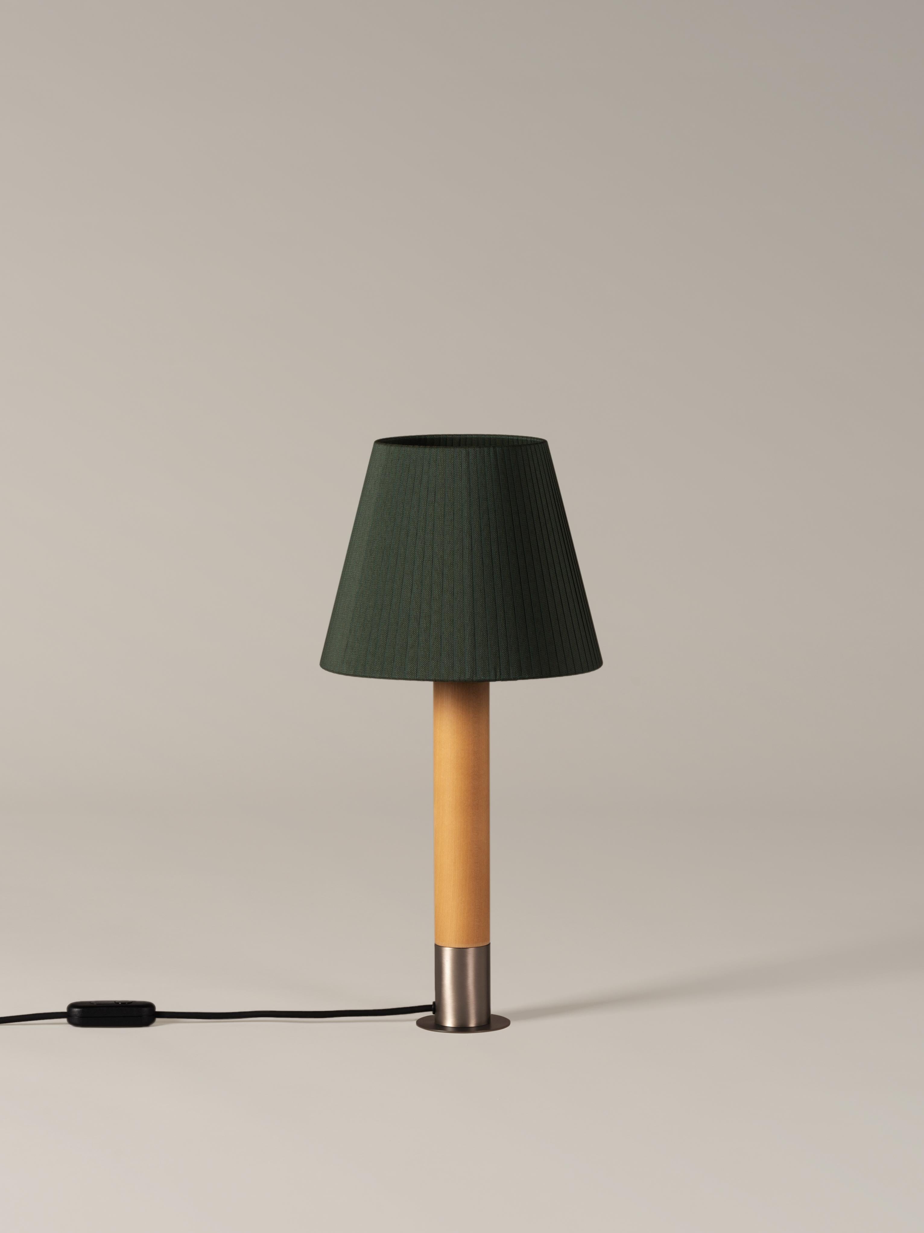 Modern Nickel and Green Básica M1 Table Lamp by Santiago Roqueta, Santa & Cole For Sale