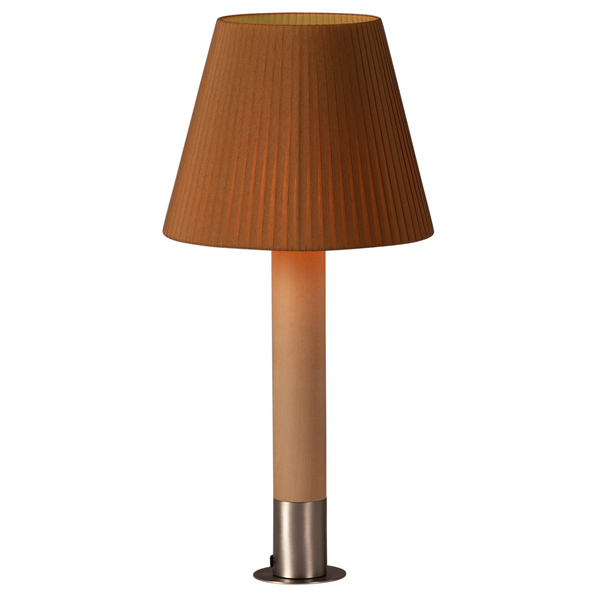 Lampada da tavolo Básica M1 in nichel e senape di Santiago Roqueta, Santa & Cole