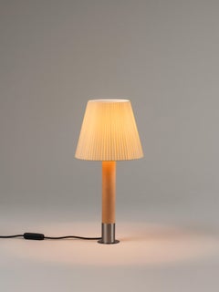 Tischleuchte Básica M1 aus Nickel und Naturstein von Santiago Roqueta, Santa & Cole