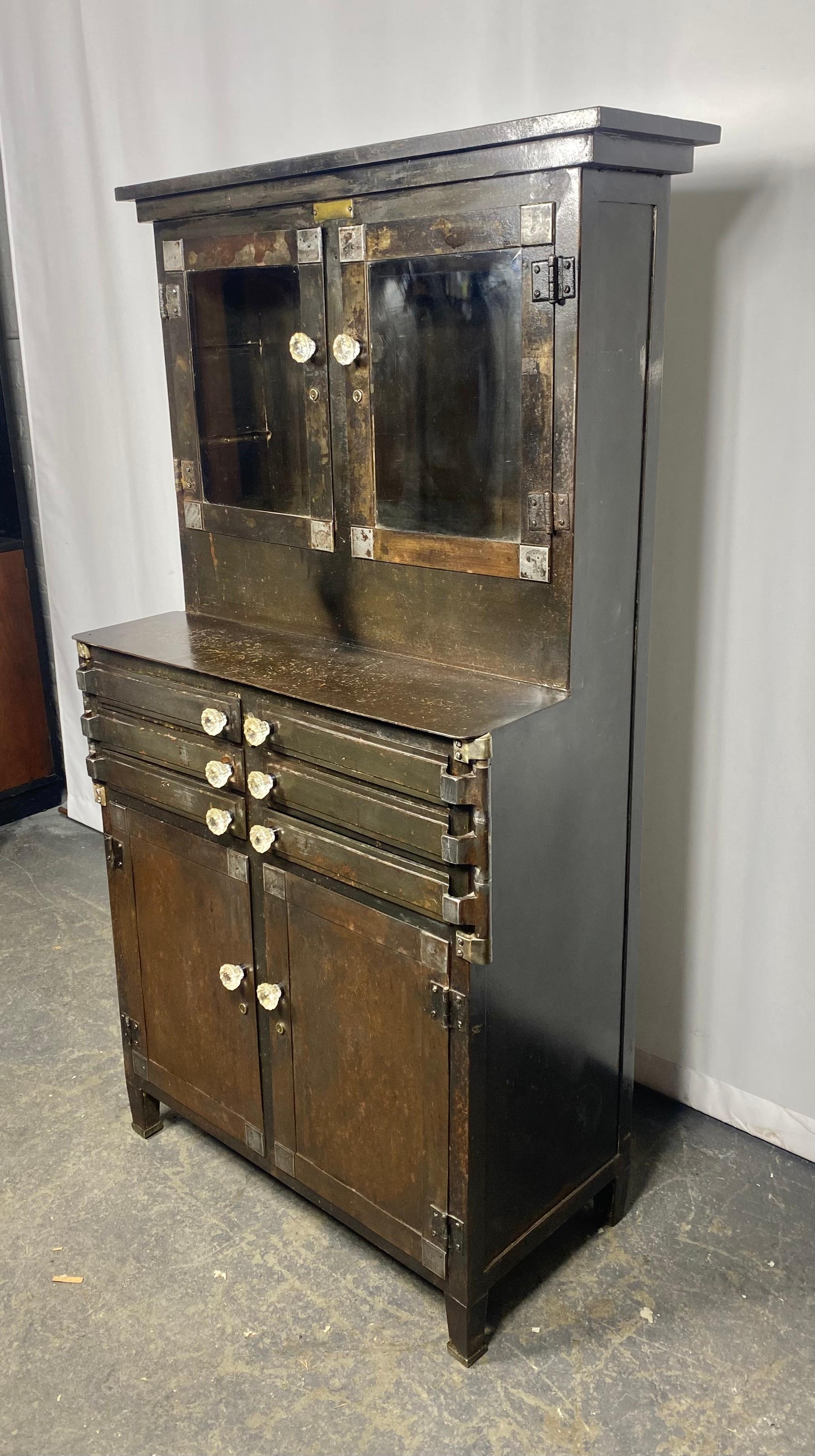 American Nickel and Steel Aseptic Dental Cabinet, Lee S. Smith Co., circa 1920 For Sale