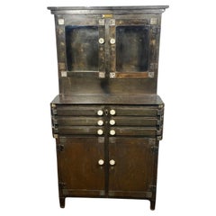 Antique Nickel and Steel Aseptic Dental Cabinet, Lee S. Smith Co., circa 1920