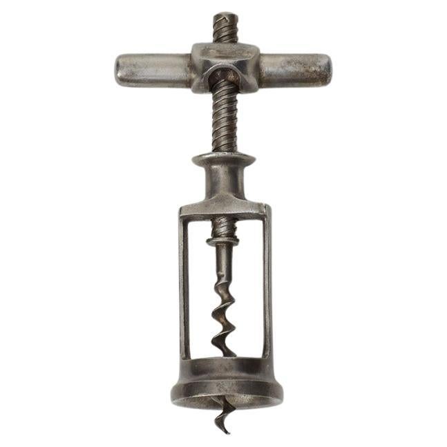 Nickel antique corkscrew, Italy 20th century