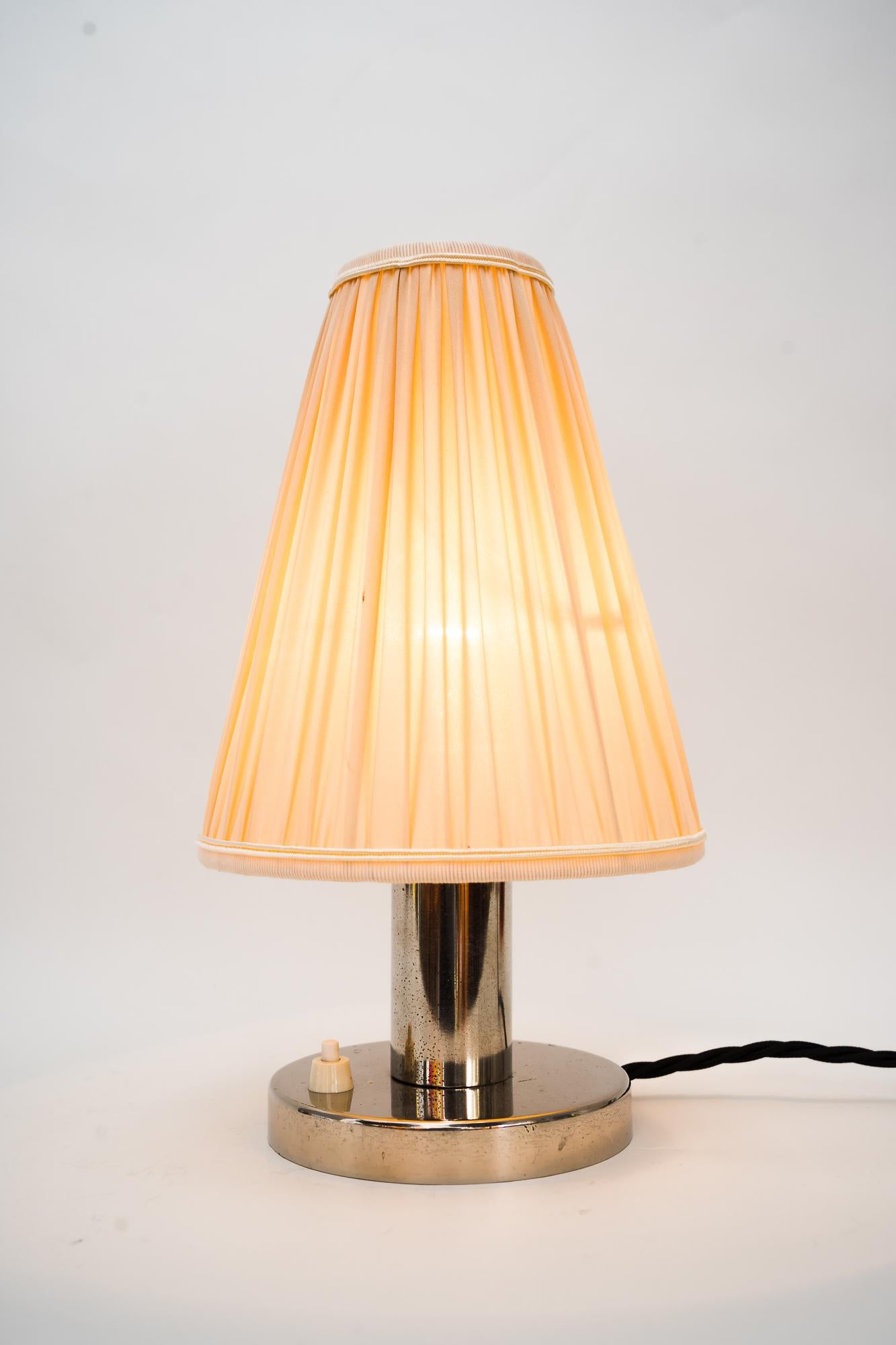 Nickel Art Deco Table Lamp Vienna Around 1920s For Sale 2