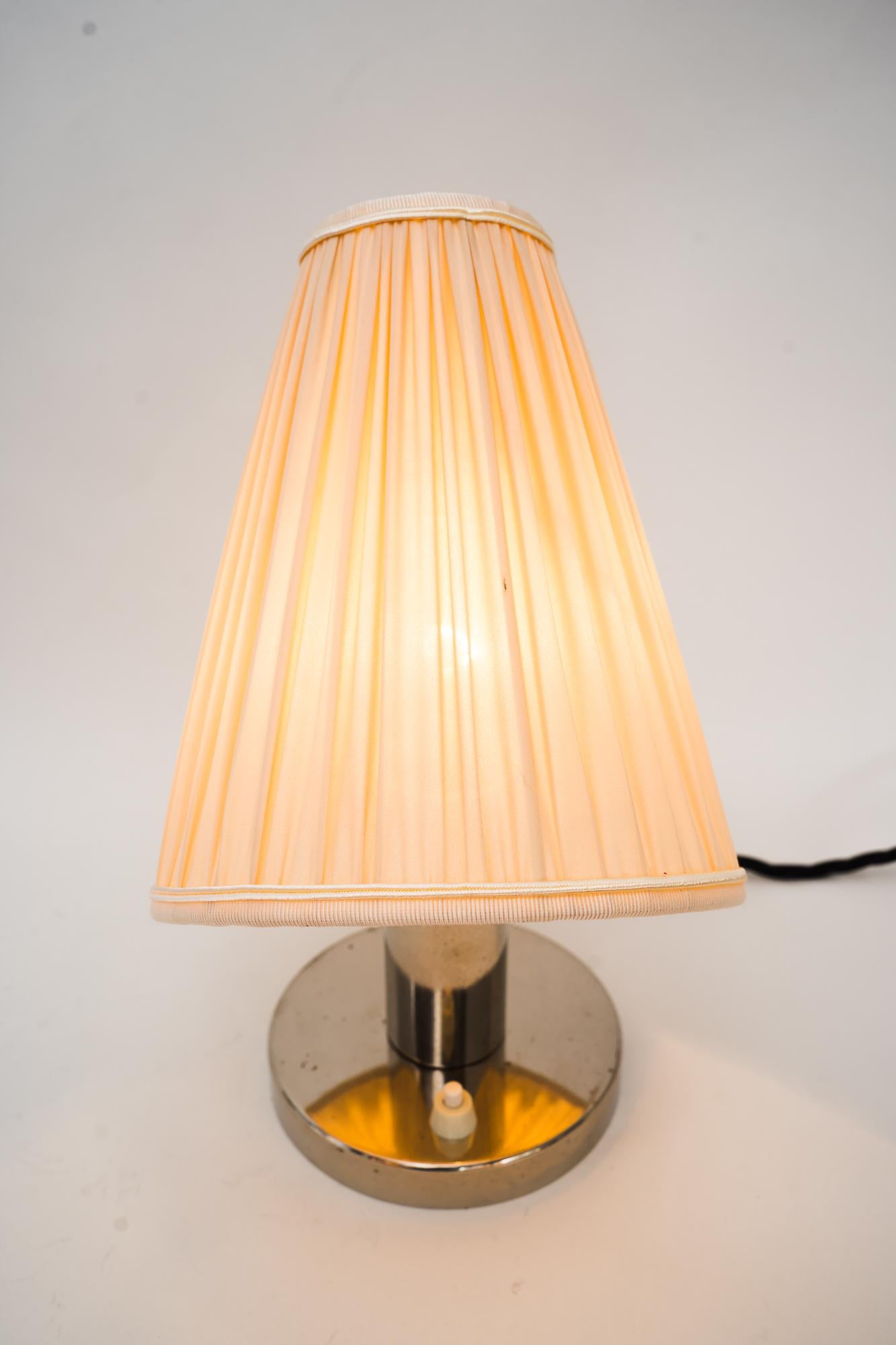 Nickel Art Deco Table Lamp Vienna Around 1920s For Sale 4