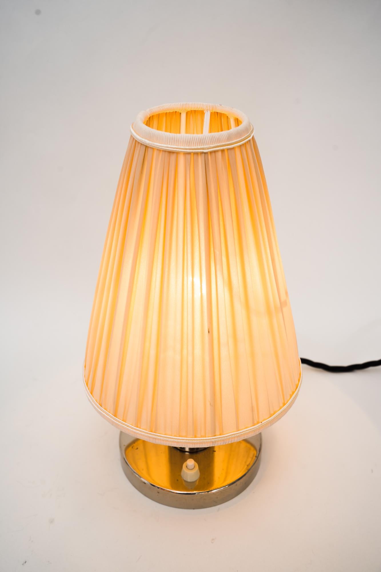 Nickel Art Deco Table Lamp Vienna Around 1920s For Sale 5