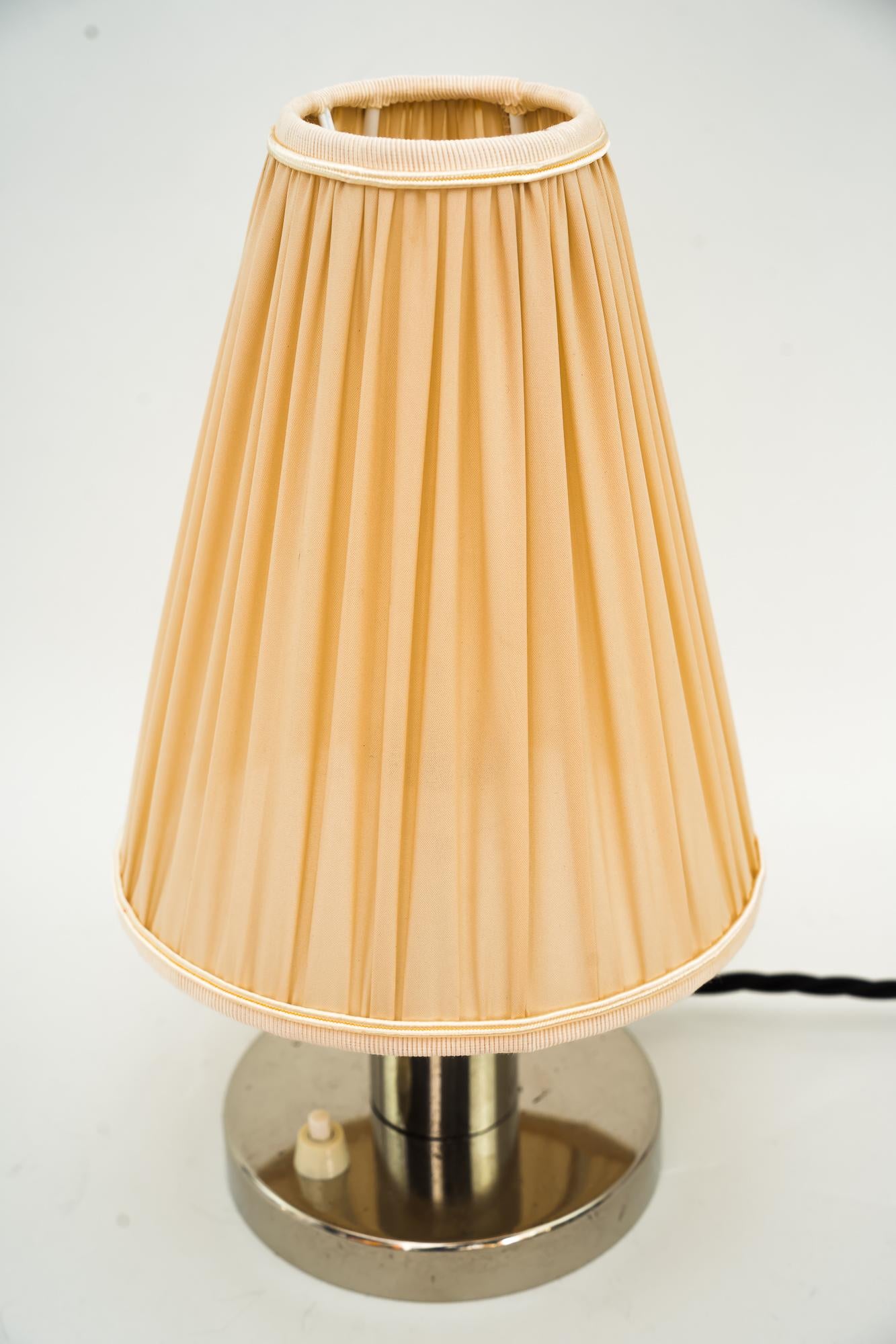 Mid-Century Modern Nickel Art Deco Table Lamp Vienna Around 1920s For Sale