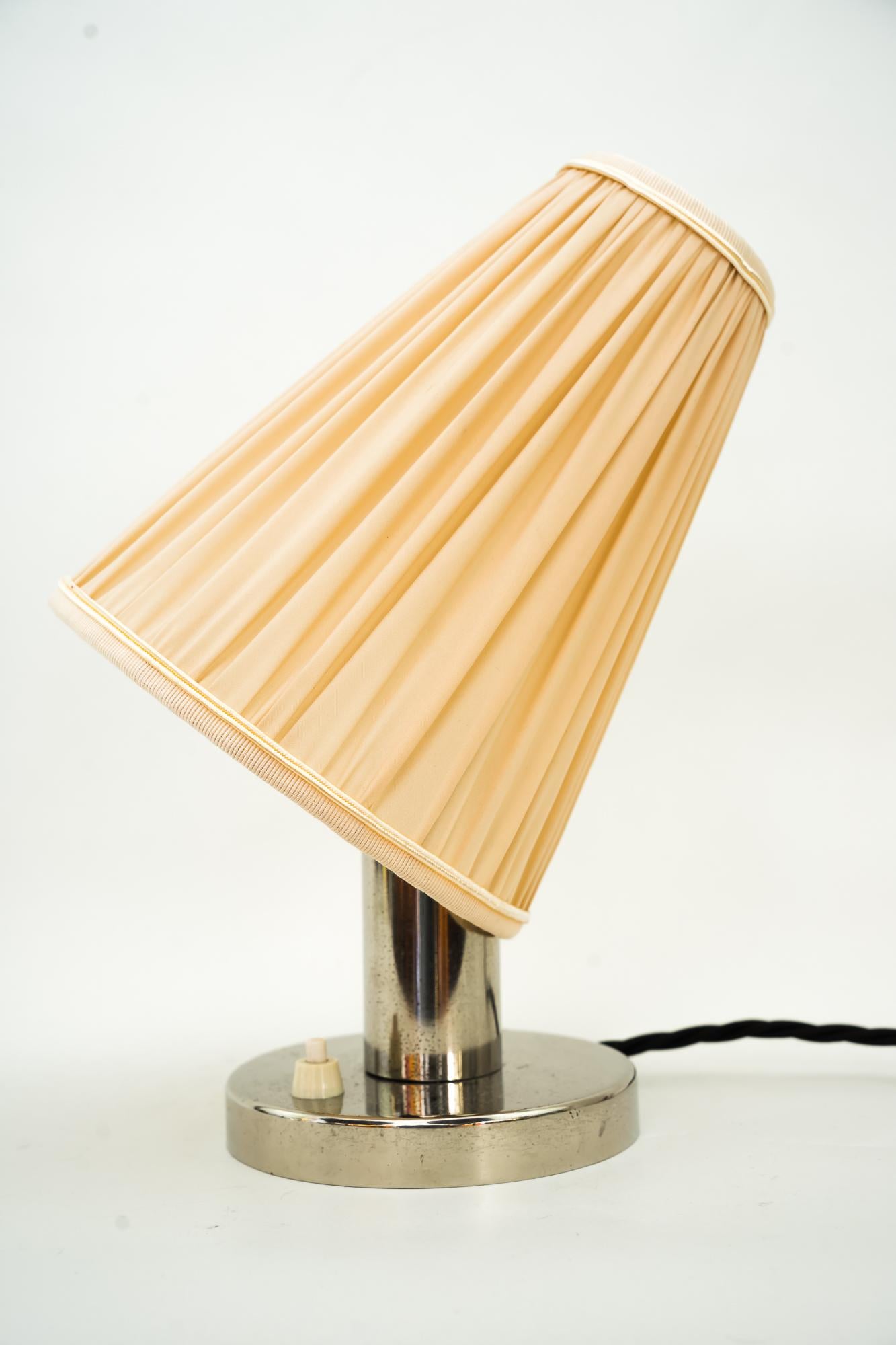 Plated Nickel Art Deco Table Lamp Vienna Around 1920s For Sale