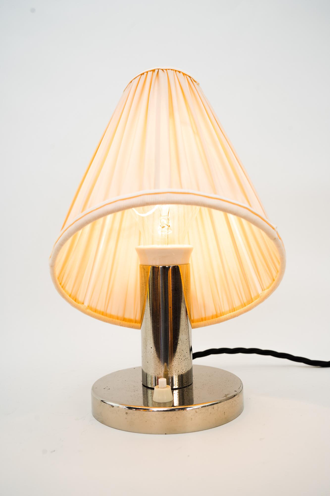 Mid-20th Century Nickel Art Deco Table Lamp Vienna Around 1920s For Sale