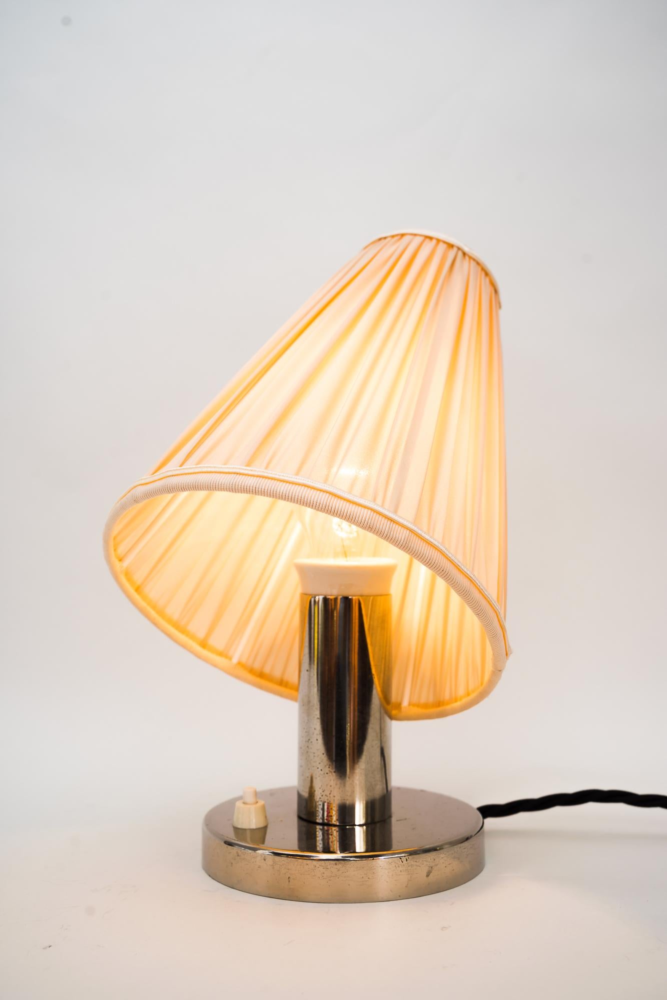 Nickel Art Deco Table Lamp Vienna Around 1920s For Sale 1