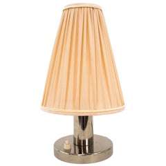 Vintage Nickel Art Deco Table Lamp Vienna Around 1920s