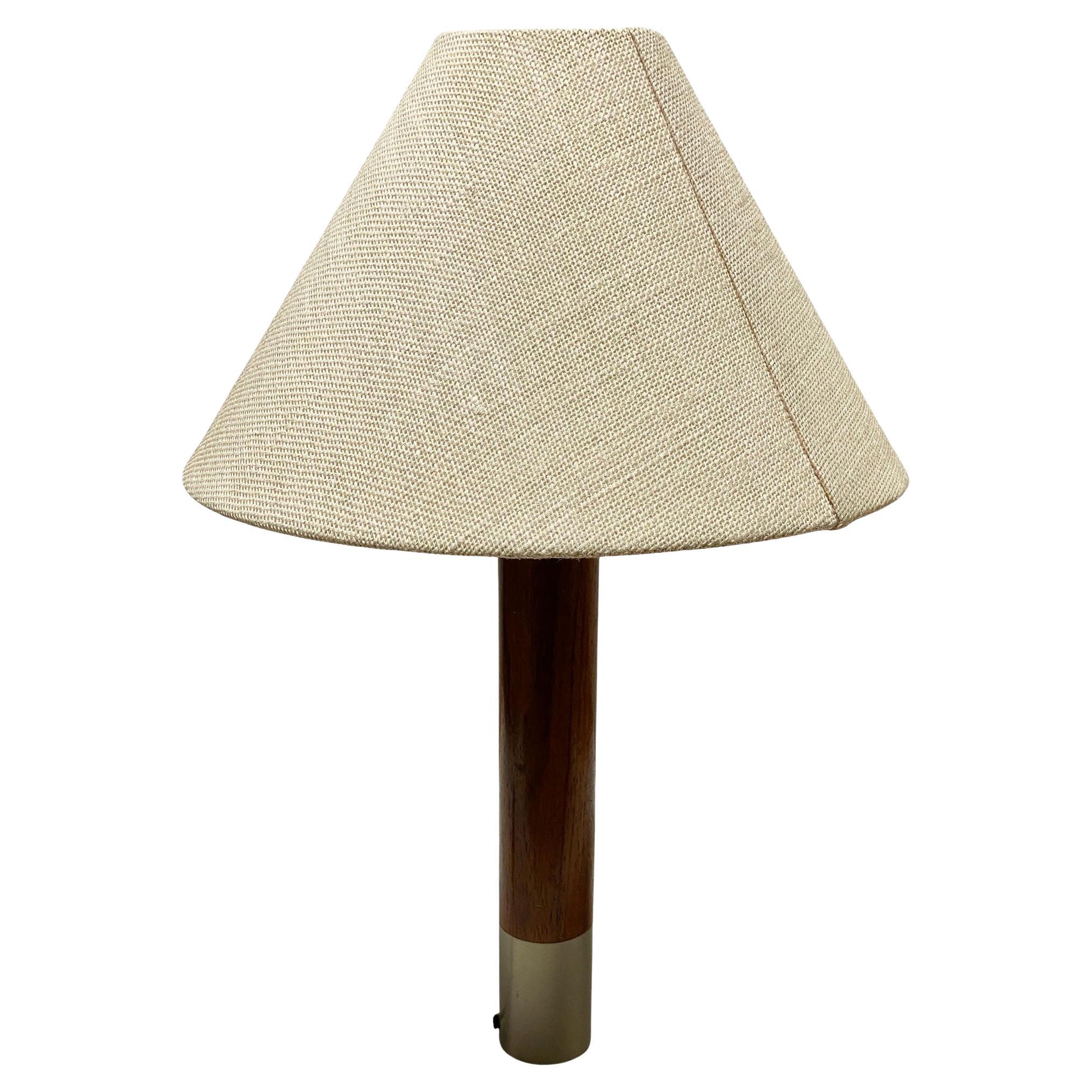 Nickel Básica M2 Table Dimmer Lamp by Santiago Roqueta For Santa 
Cole w/ Shade