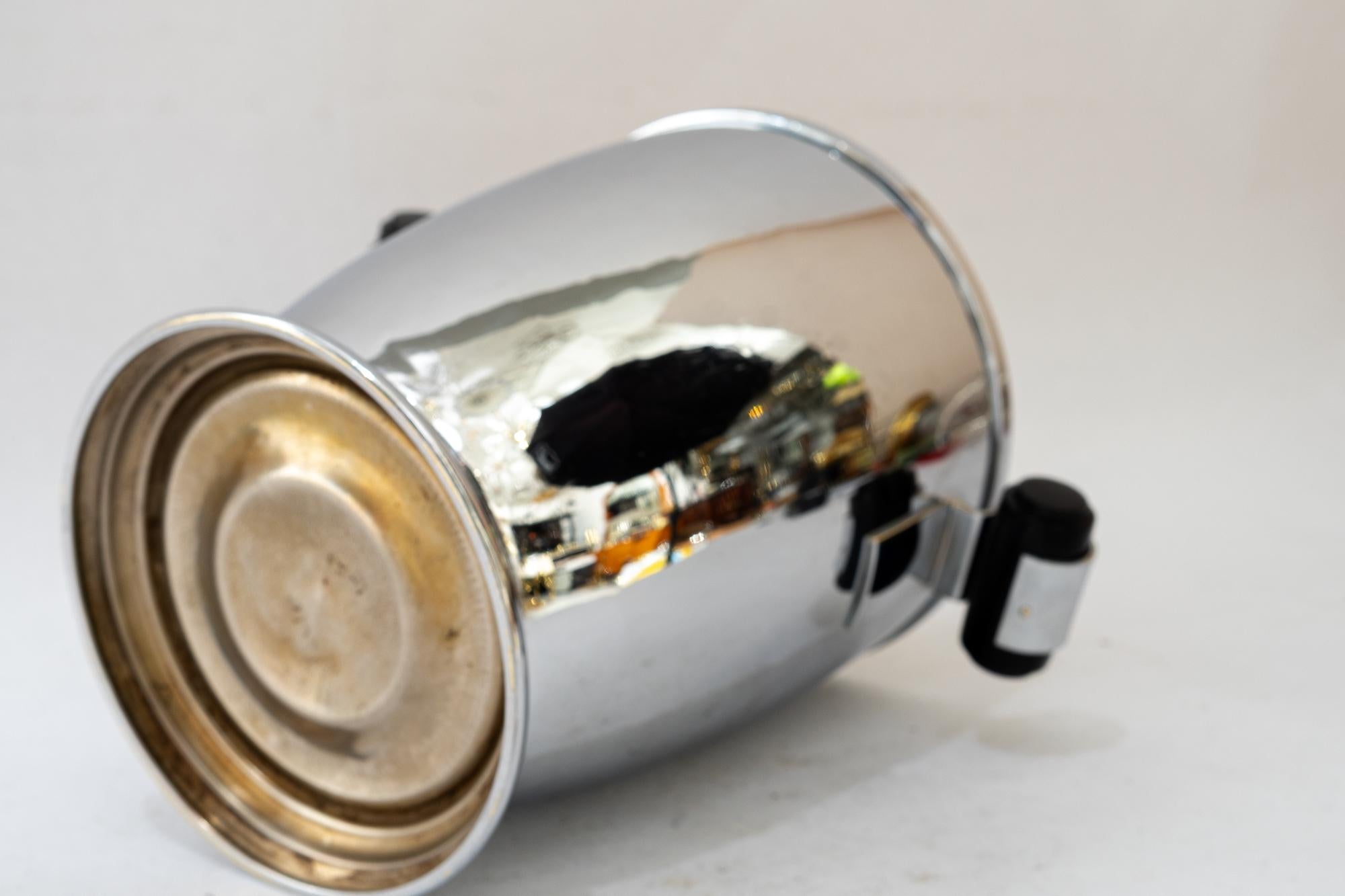 Nickel Champagne cooler vienna around 1920s For Sale 4