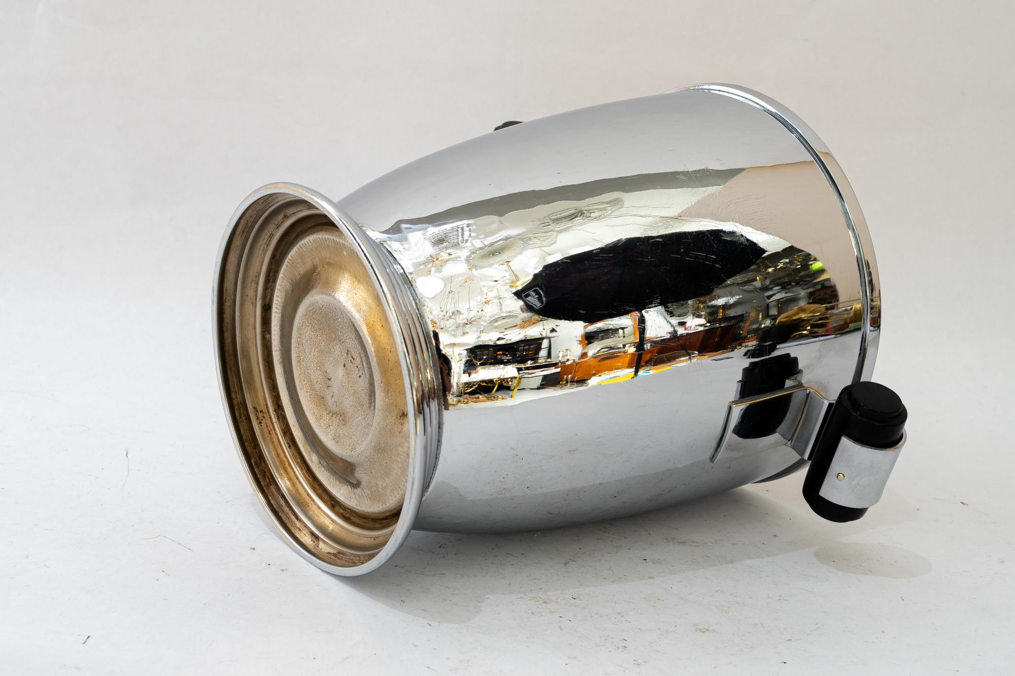 Nickel Champagne cooler vienna around 1920s For Sale 5