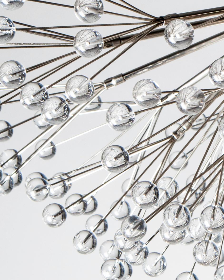 American Nickel Dandelion 32 Chandelier Designed by Tony Duquette for Remains Lighting