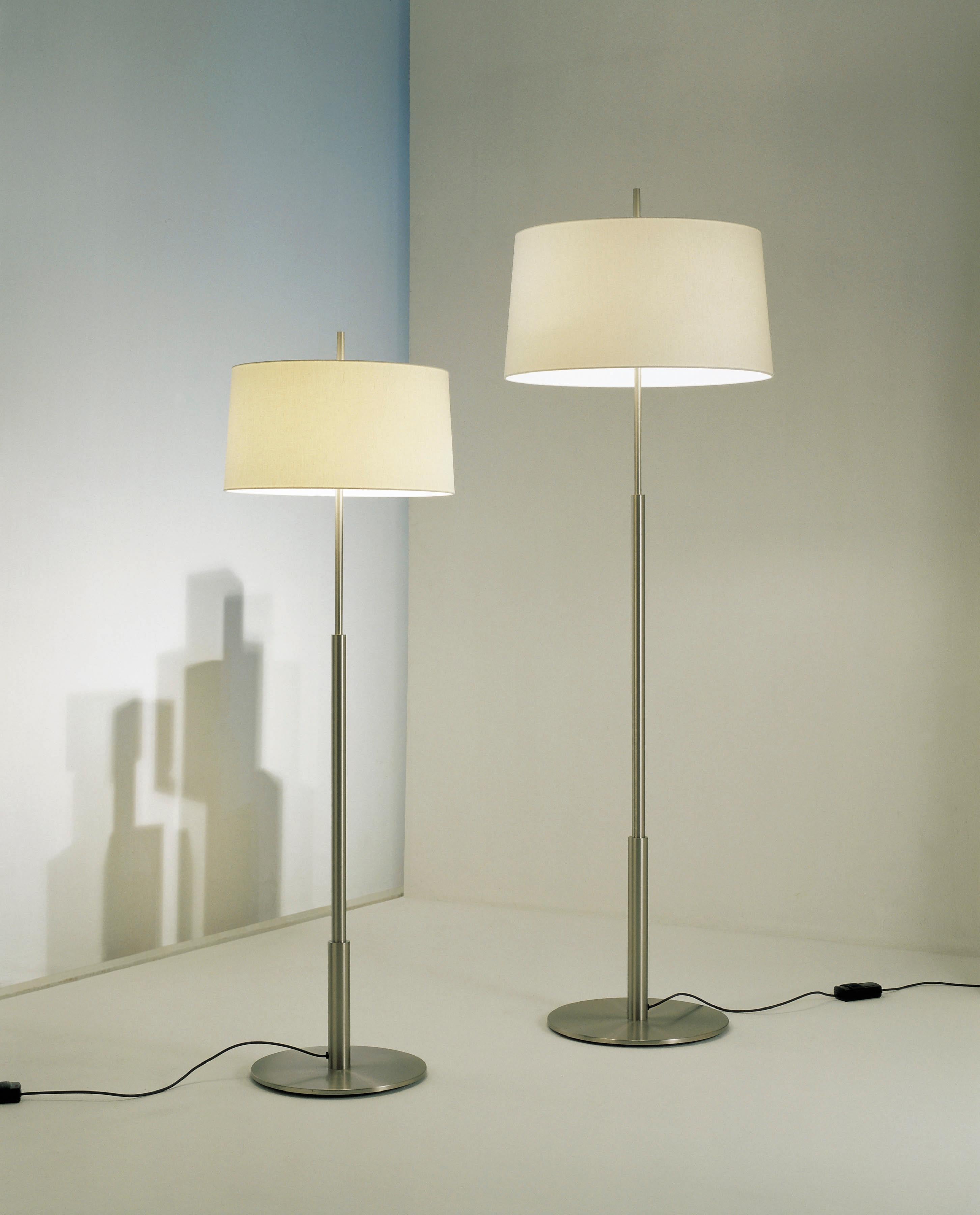 Spanish Nickel Diana Floor Lamp by Federico Correa, Alfonso Milá, Miguel Milá For Sale
