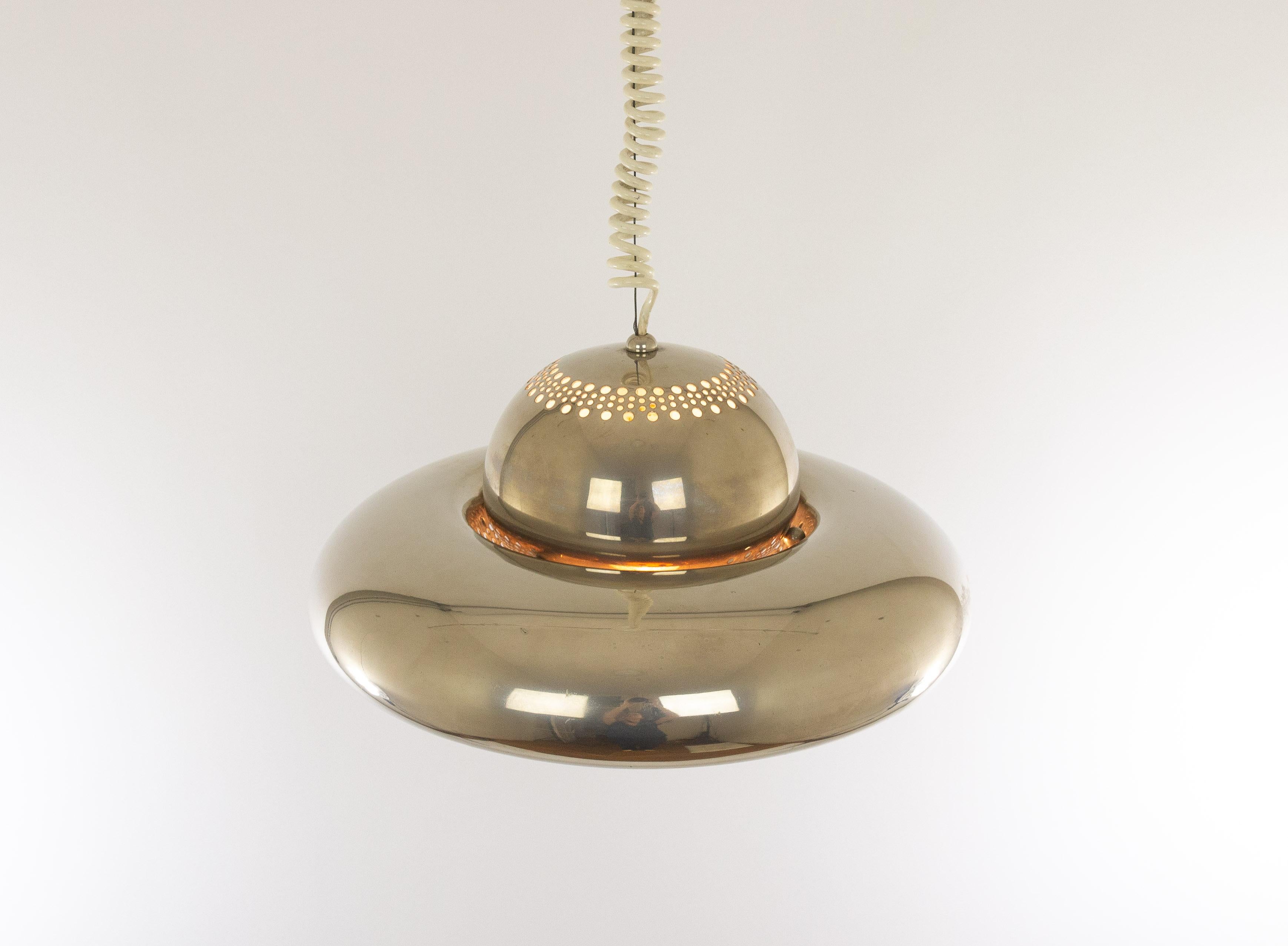 Mid-Century Modern Nickel Fior Di Loto Pendant by Afra and Tobia Scarpa for Flos, 1960s