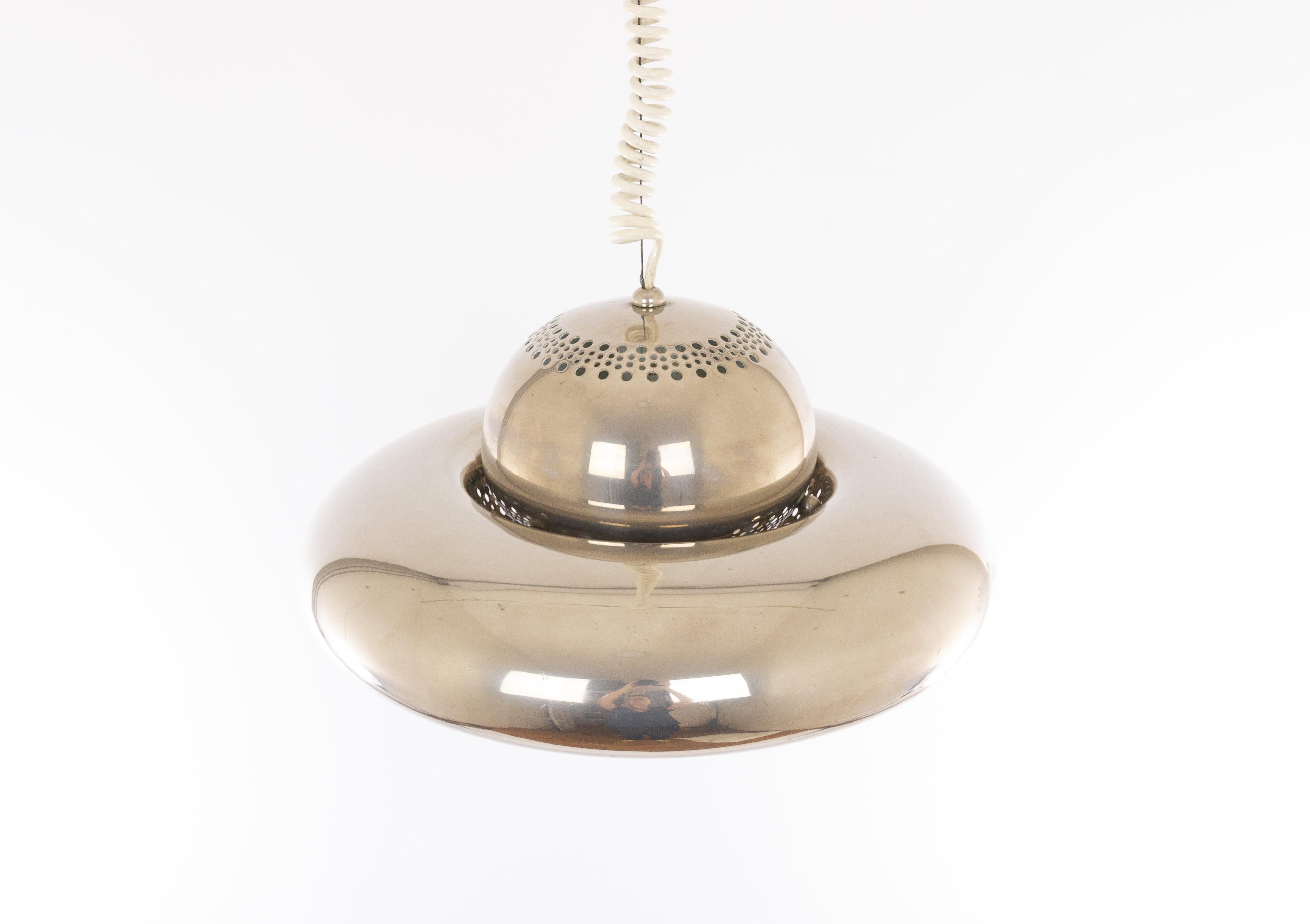 Italian Nickel Fior Di Loto Pendant by Afra and Tobia Scarpa for Flos, 1960s