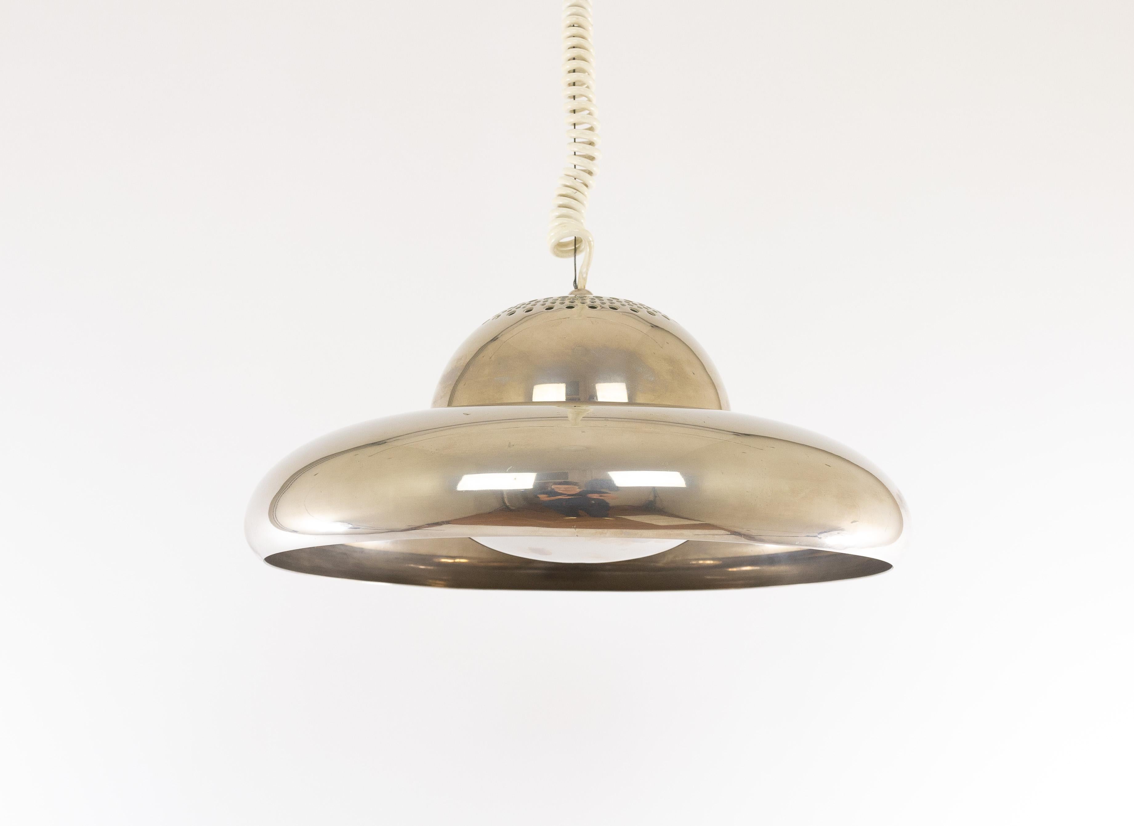 Mid-20th Century Nickel Fior Di Loto Pendant by Afra and Tobia Scarpa for Flos, 1960s