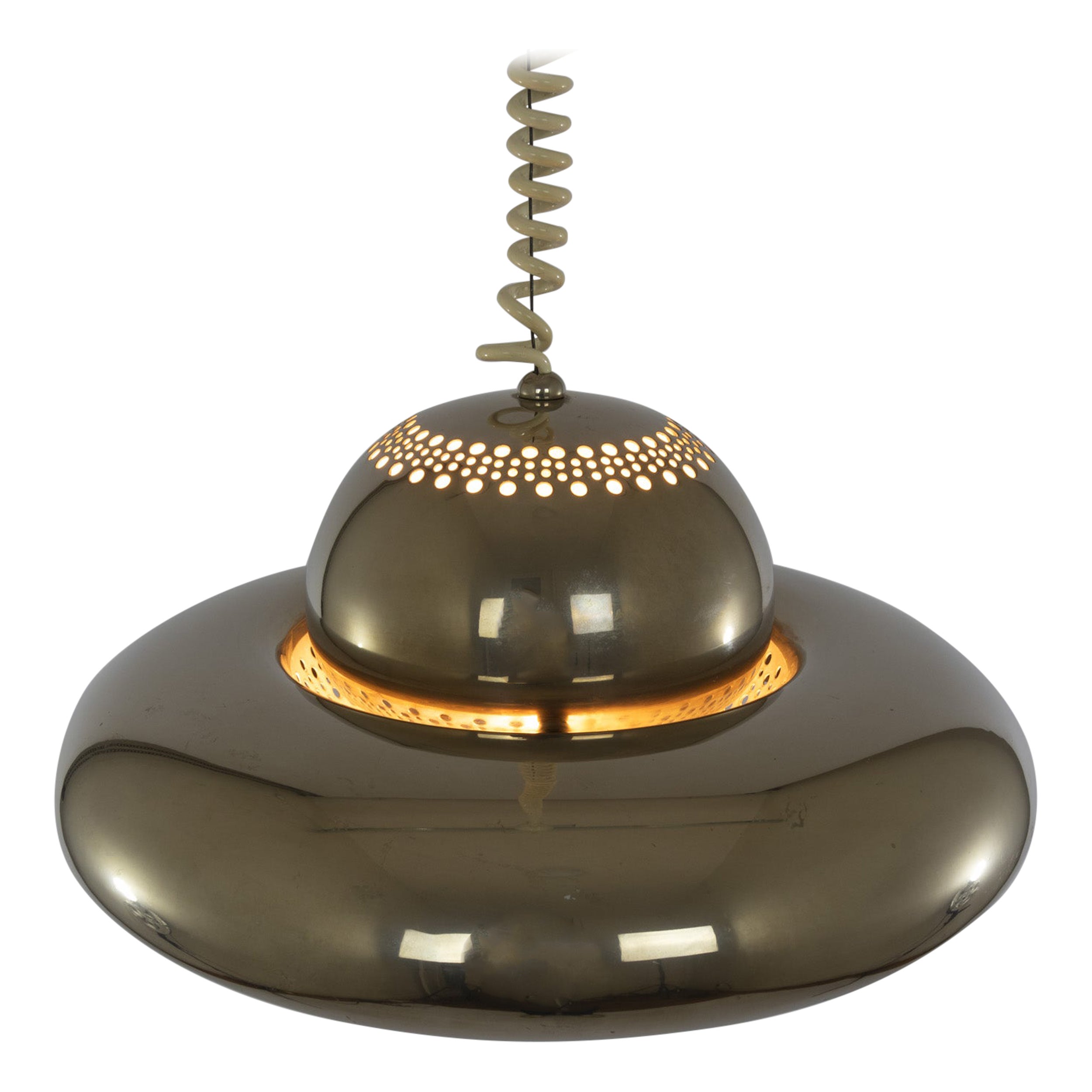 Nickel Fior di Loto pendant by Afra and Tobia Scarpa for Flos, 1960s