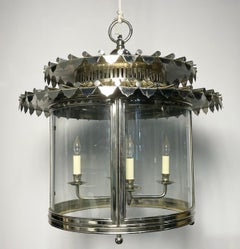 Nickel & Glass Chandelier Made in England by Charles Edwards