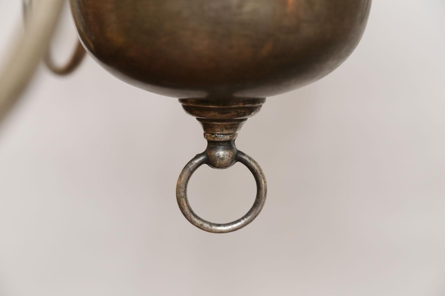 20th Century Nickel on Bronze Georgian-Style Dutch Chandelier