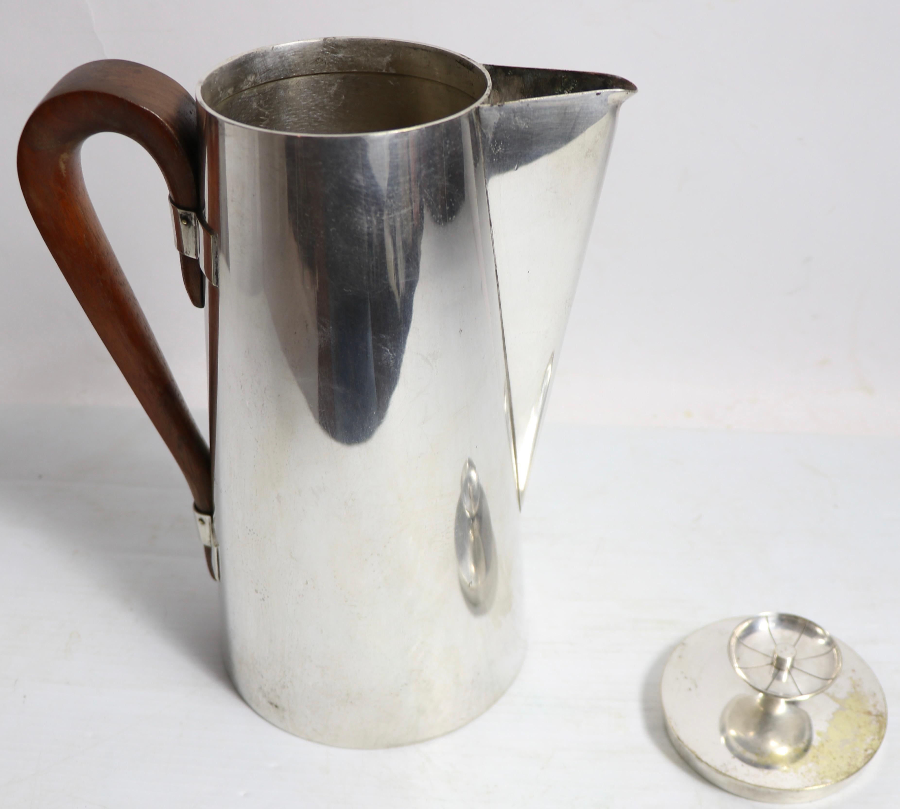 Nickel Plate Coffee Pot Designed by Tommi Parzinger for Dorlyn Silversmiths 2