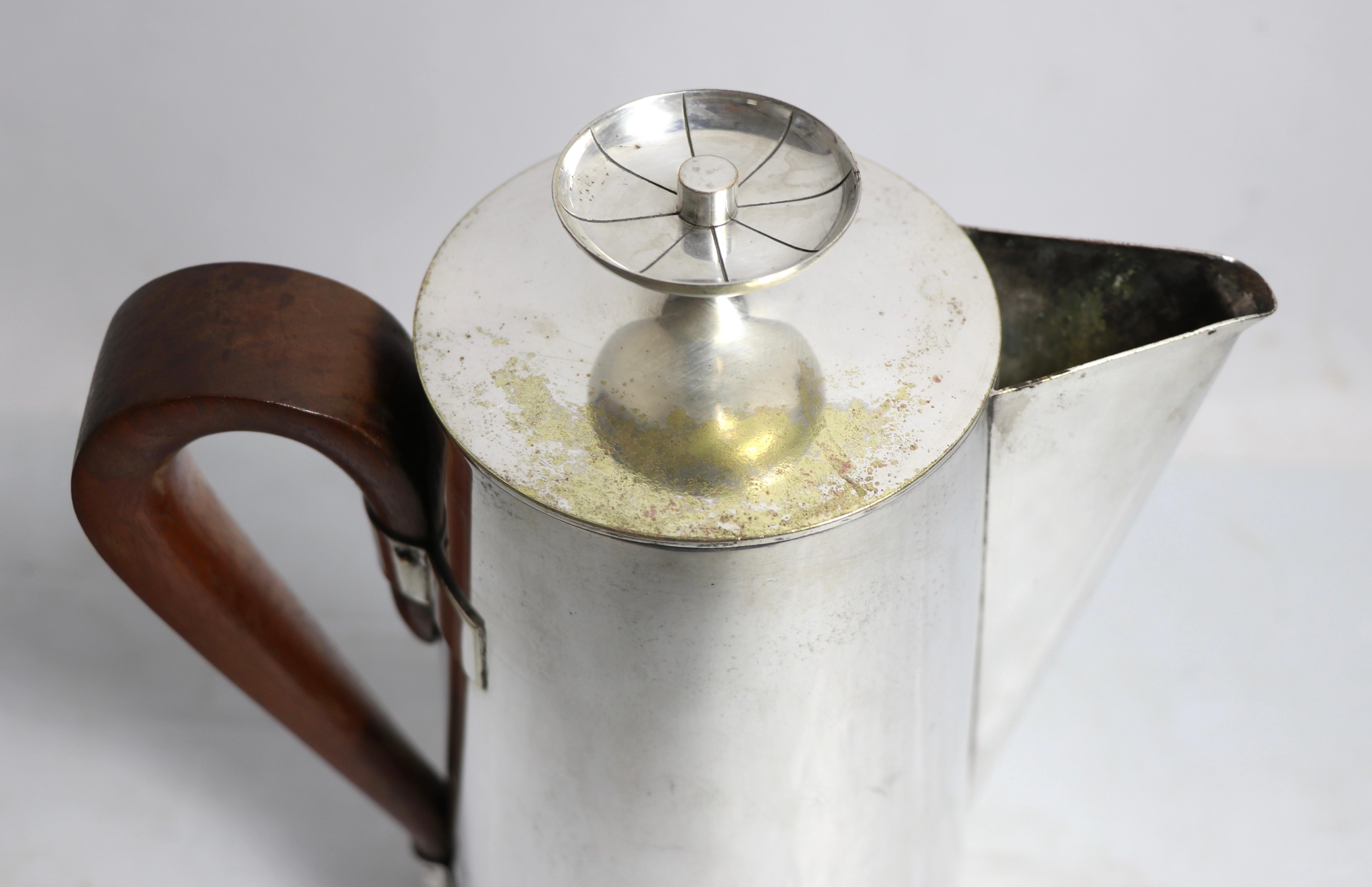 Plated Nickel Plate Coffee Pot Designed by Tommi Parzinger for Dorlyn Silversmiths