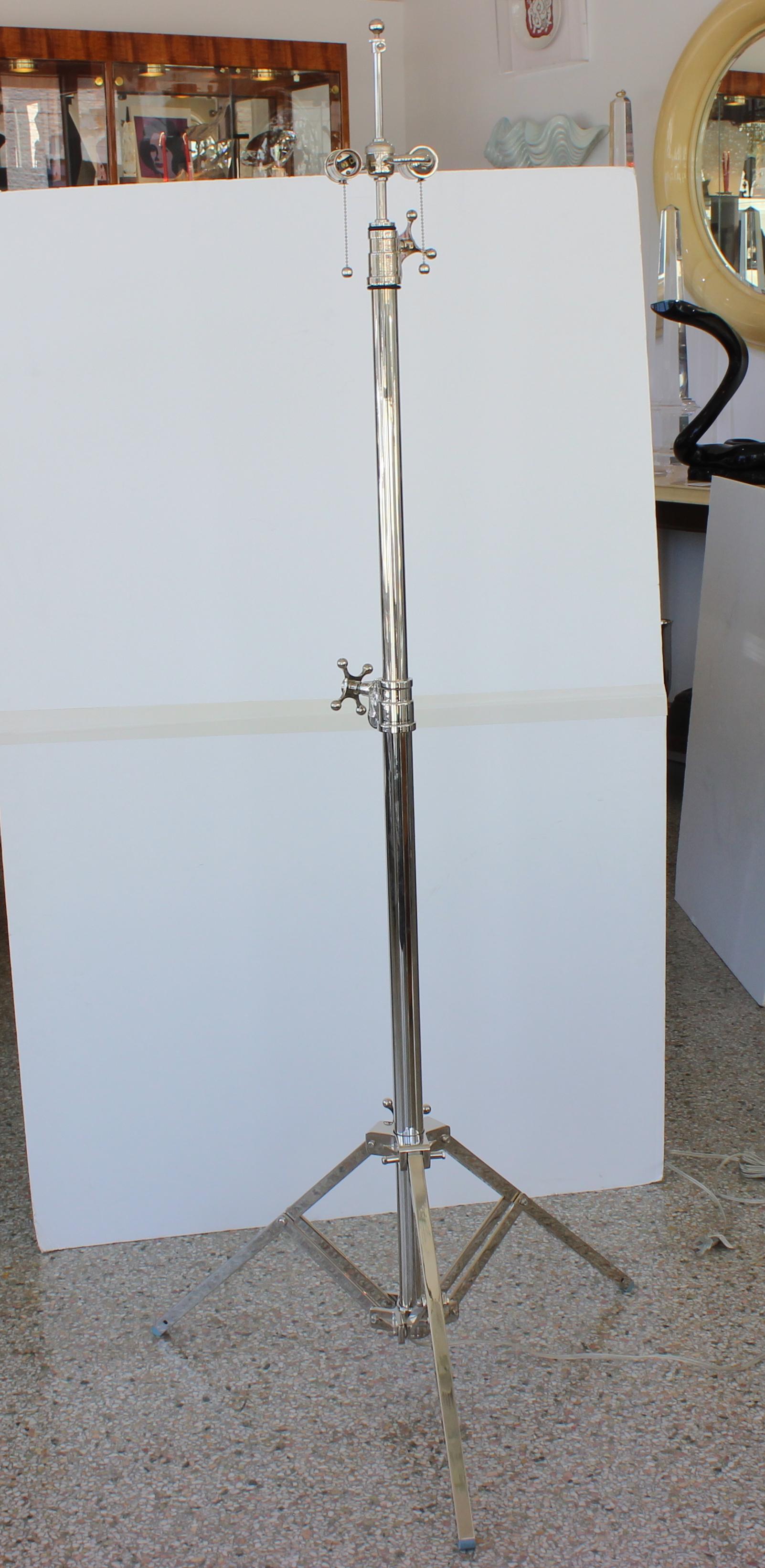 Nickel Plated Adjustable Floor Lamp 9