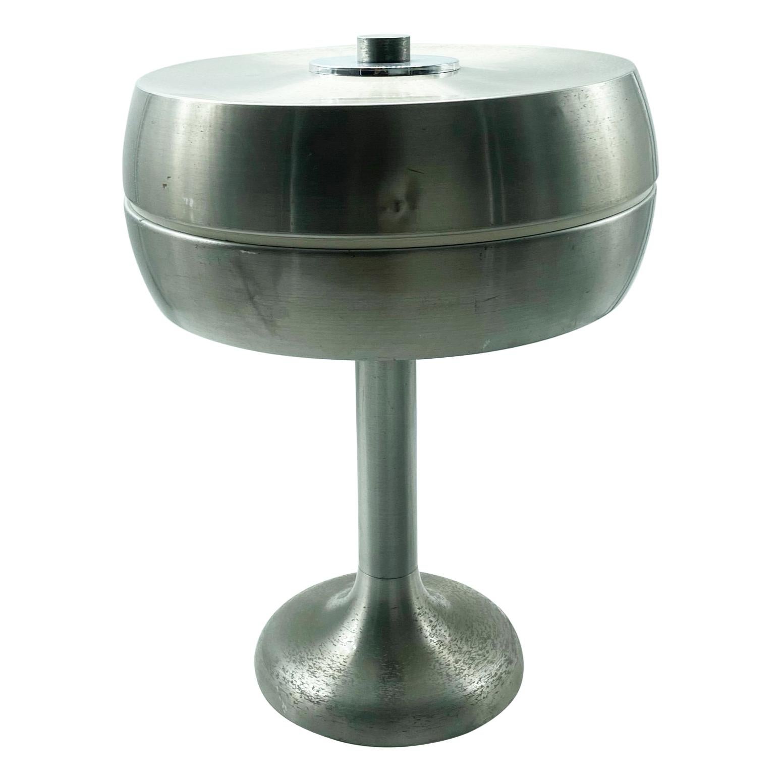 Tischlampe aus vernickeltem Aluminium, Italien, 1960er Jahre
