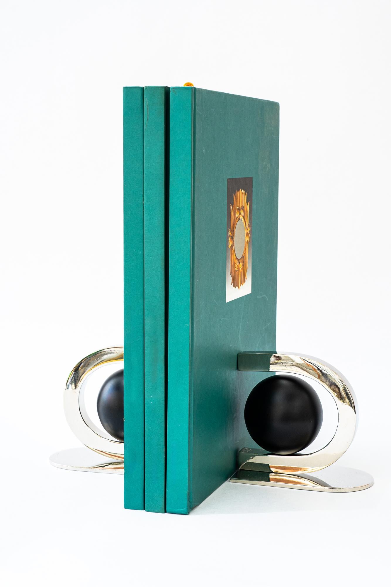 Art Deco Nickel- plated art deco bookends vienna around 1920s For Sale