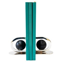 Nickel- plated art deco bookends vienna around 1920s