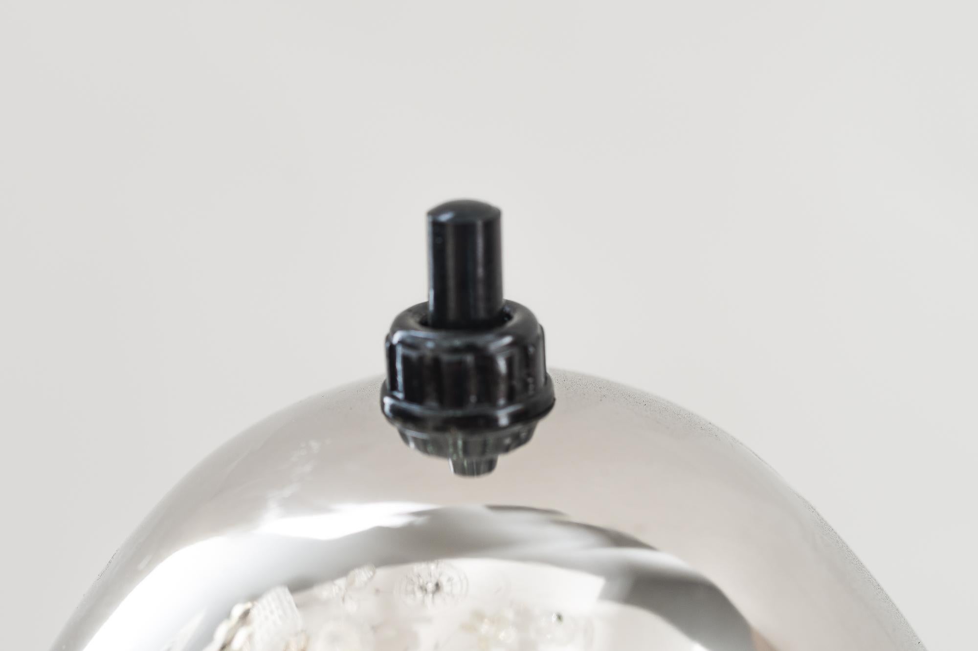 Vernickelte Art-Déco-Lampe, Wien, um 1920 im Angebot 11