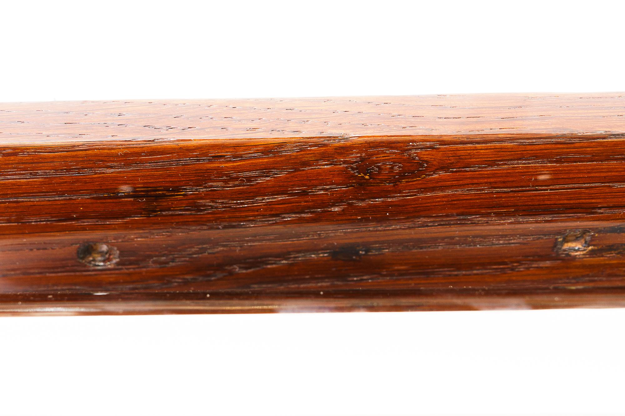 Nickel- Plated art deco wall lamp with polished oak wood vienna around 1920s For Sale 9