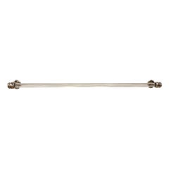 Retro Nickel Plated Bath Clear Glass Towel Bar by Sterling Ham Co. England Mid-20th C.