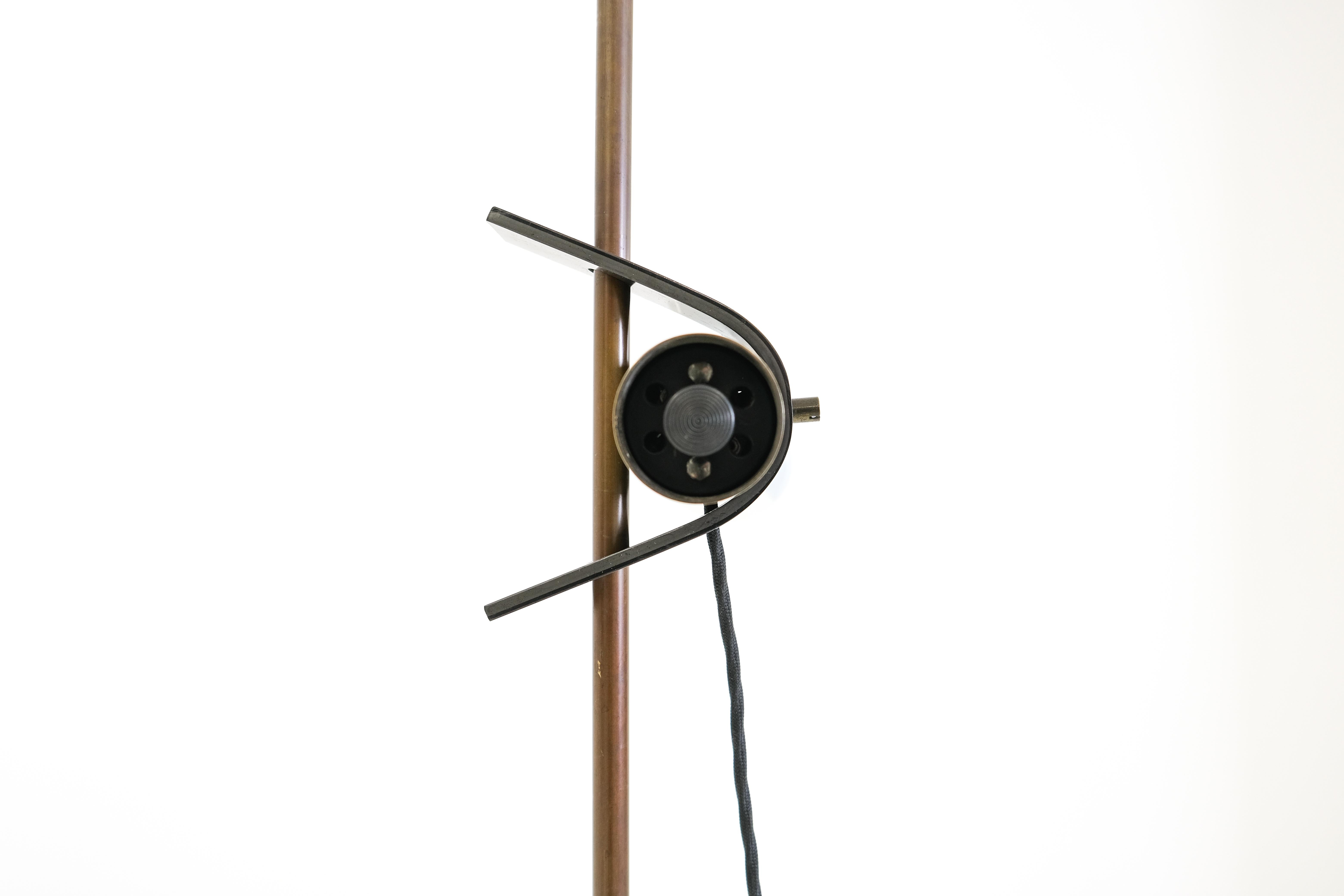 Nickel-plated Brass 399 Floor Lamp by Angelo Ostuni and Renato Forti for Oluce 4